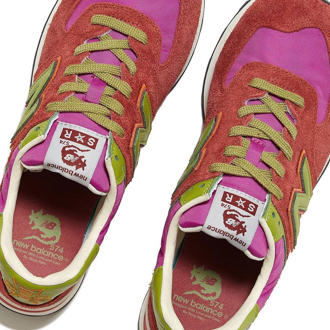 stray rats x new balance 574 red 4