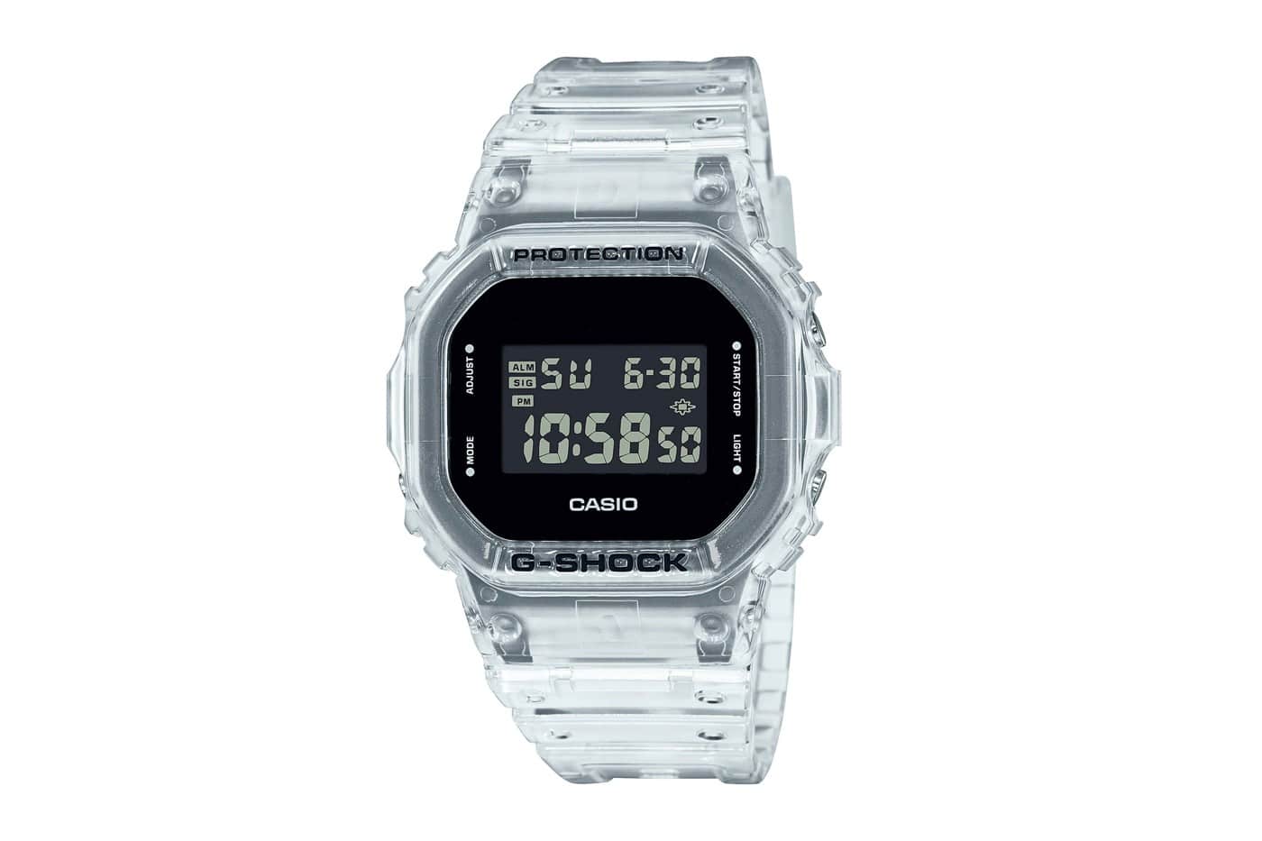 przezroczysty zegarek Casio G-Shock DW-5600 1