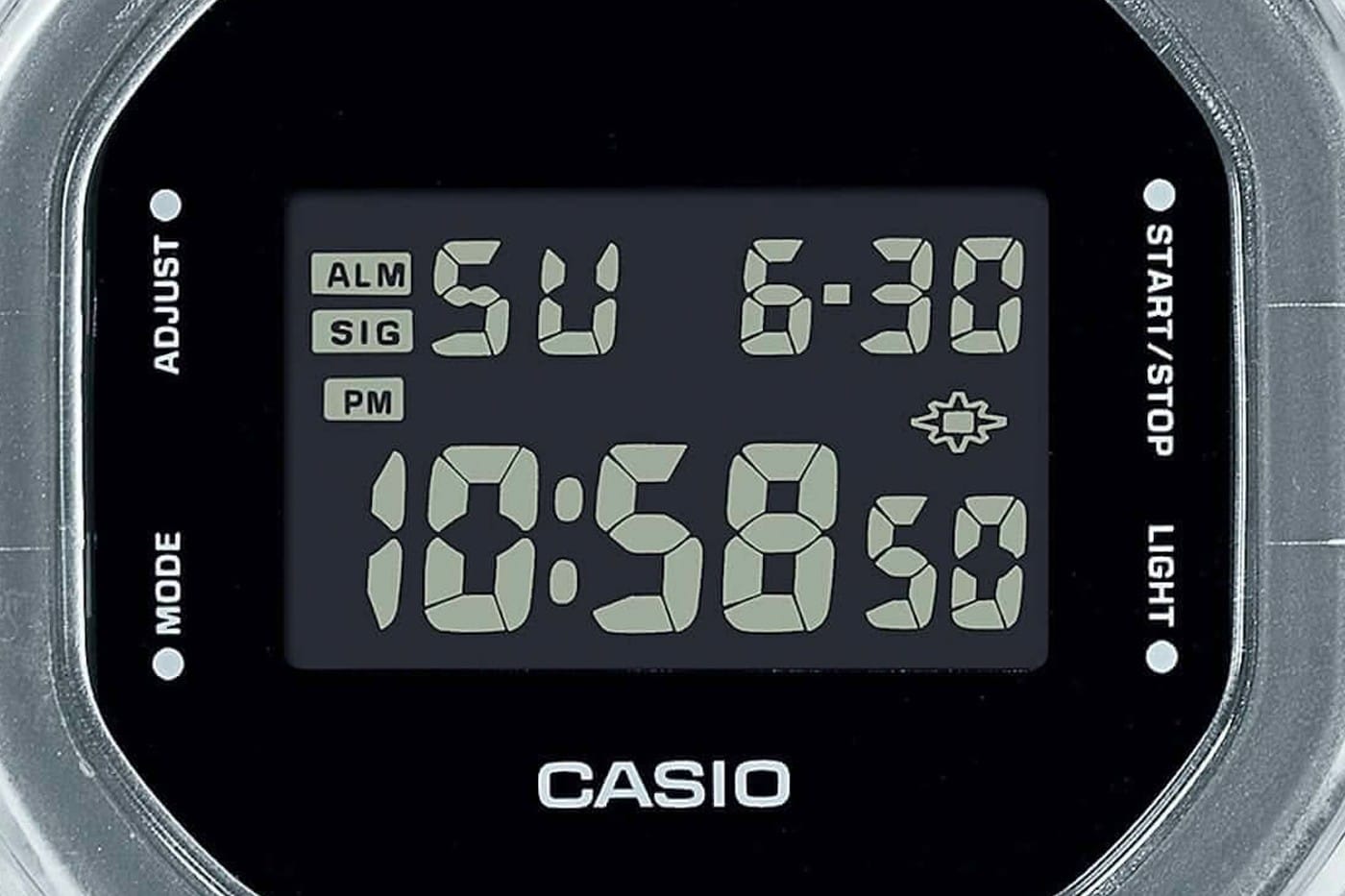 przezroczysty zegarek Casio G-Shock DW-5600 3