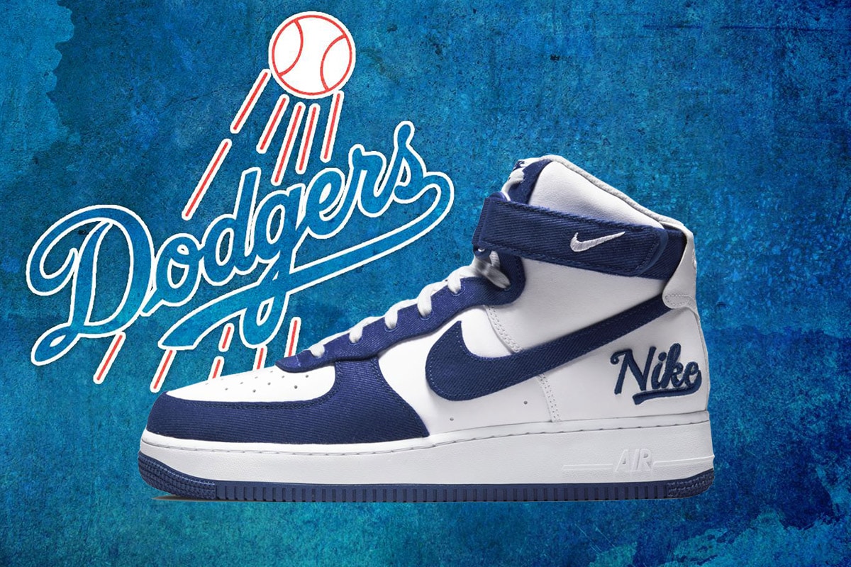 Nike Air Force 1 High EMB Dodgers White Blue DC8168-100 - Fastsole