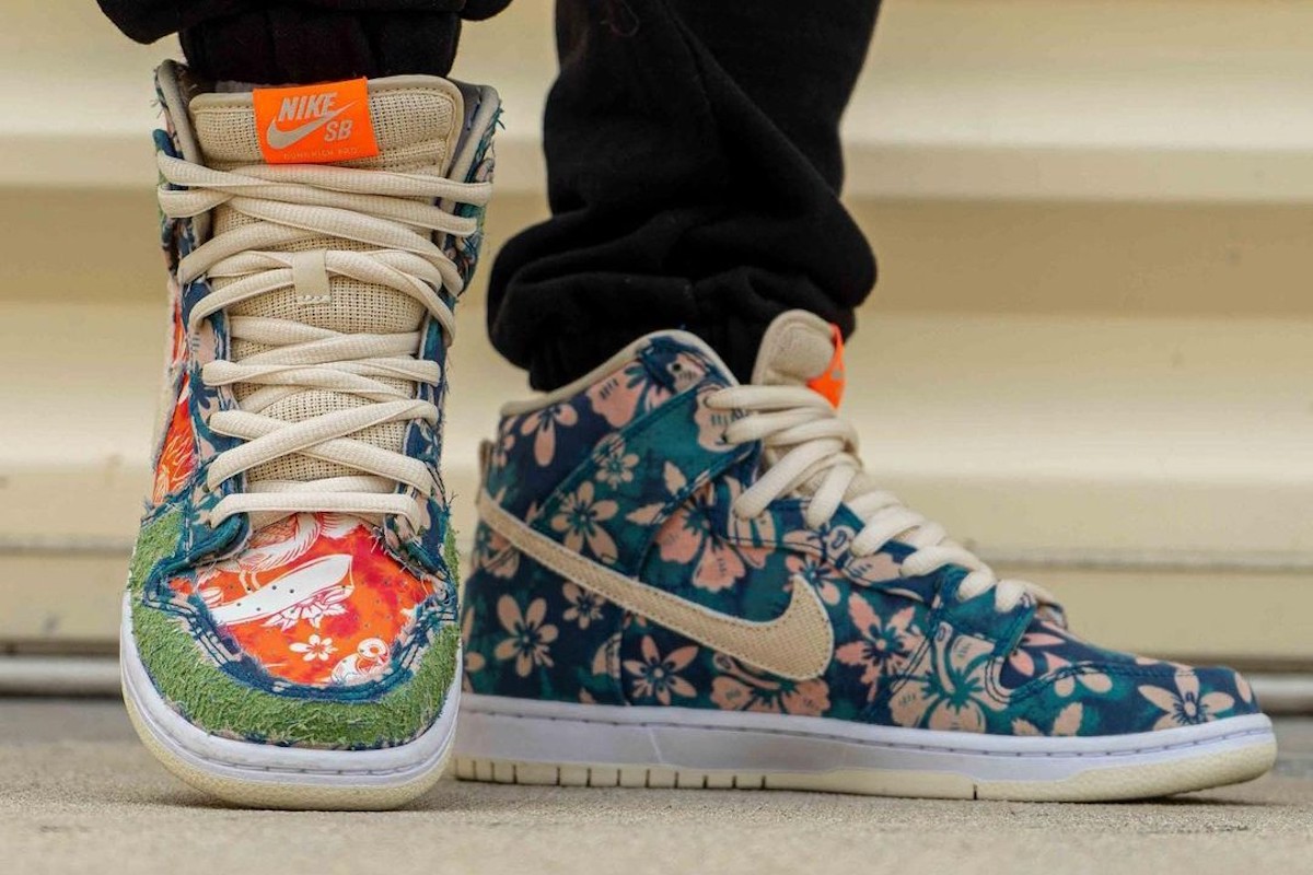 Nowe dokÅadne zdjÄcia unikatowych Nike SB Dunk High âMaui Wowieâ
