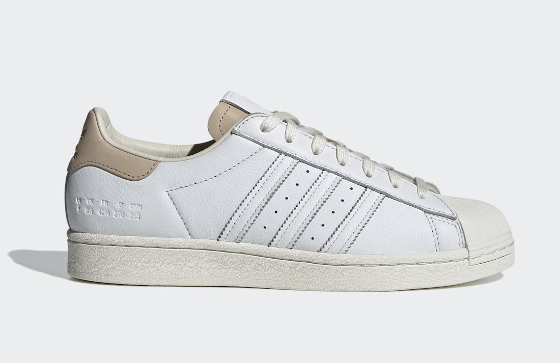 adidas superstar white tan FY5477 1