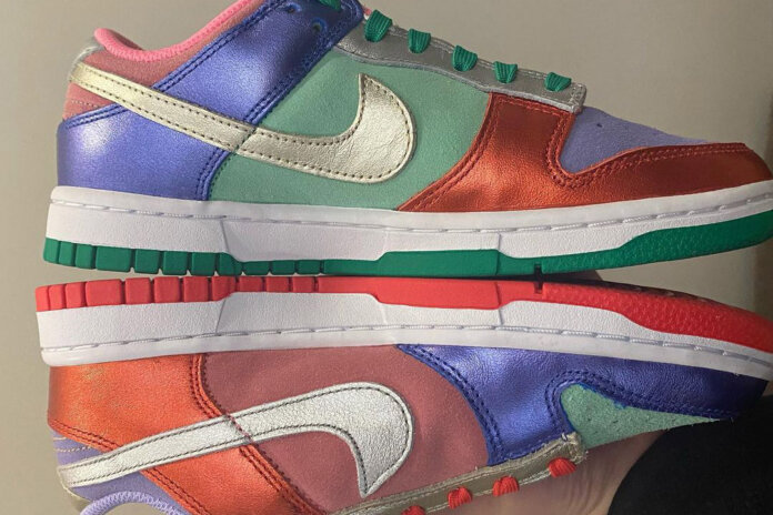zdjęcia Nike Dunk Low multicolor metallic zdjęcia Nike Dunk Low multicolor metallic