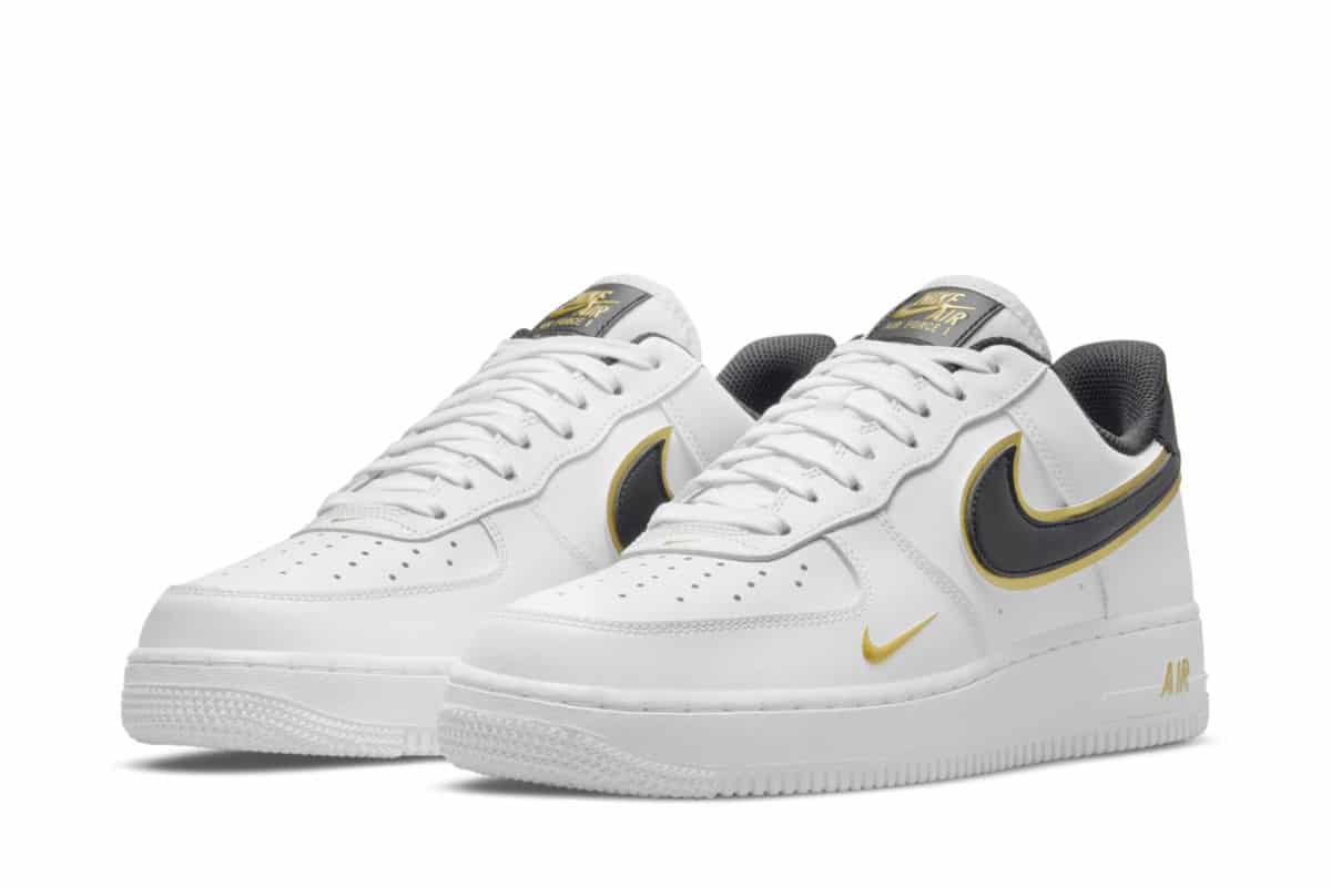 Nike Air Force 1 Low White Gold Swoosh DA8481-100 4
