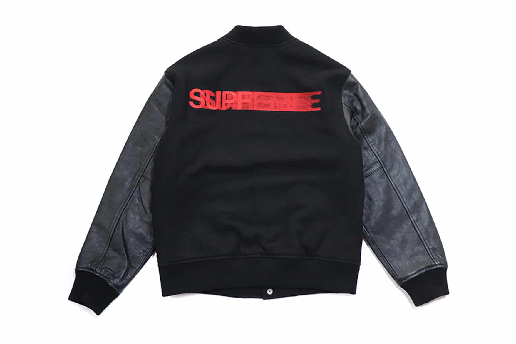 Supreme-Motion-Logo-Varsity-Jacket-Black