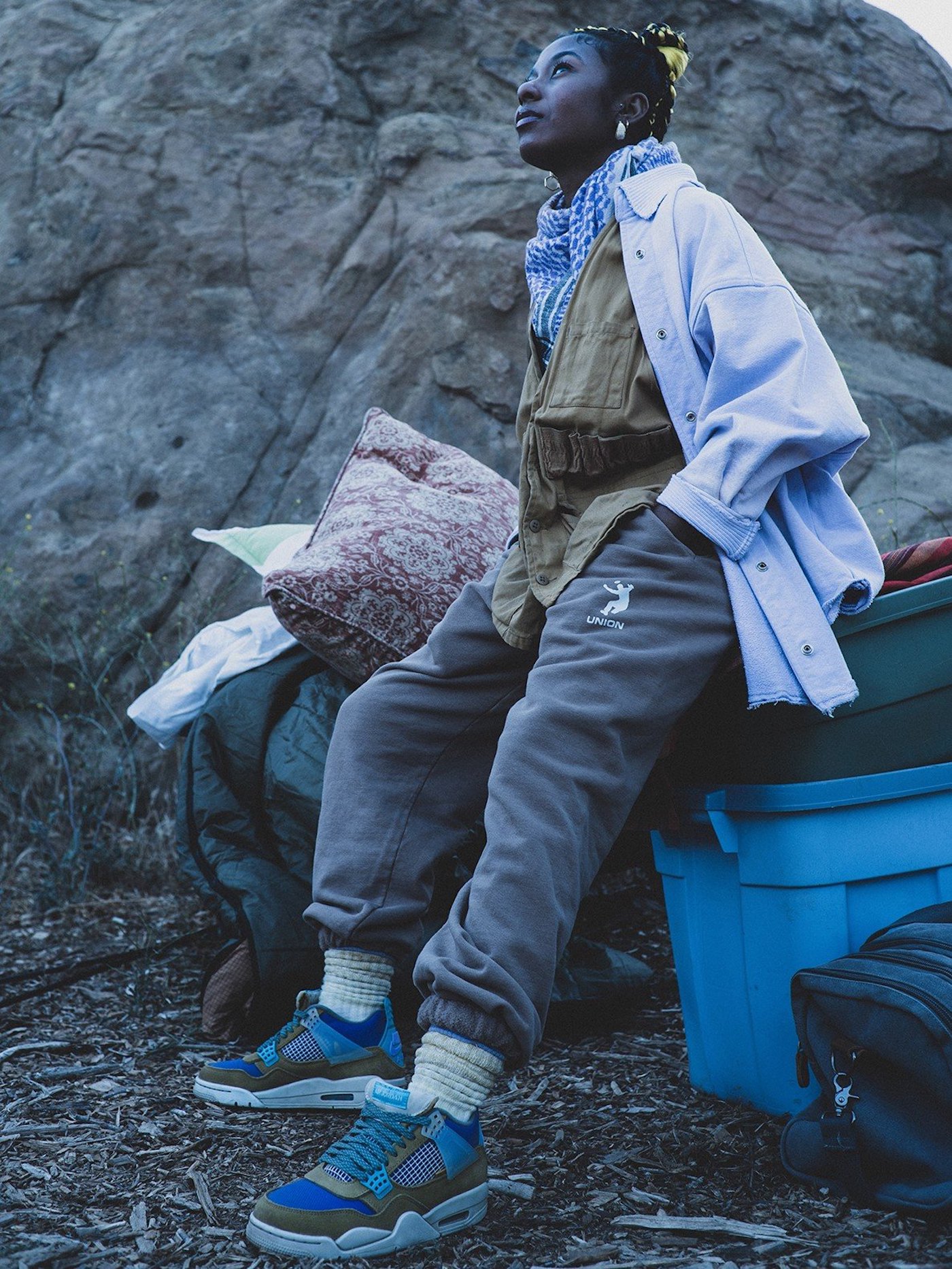 lookbook union x air jordan 4 tent and trail 9