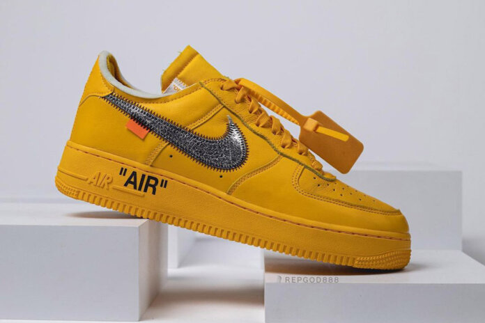 zdjecia Off-White x Nike Air Force 1 Low University Gold zdjecia Off-White x Nike Air Force 1 Low University Gold