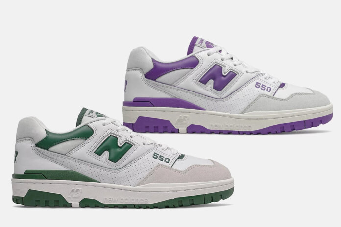new balance 550 white purple white green new balance 550 white purple white green