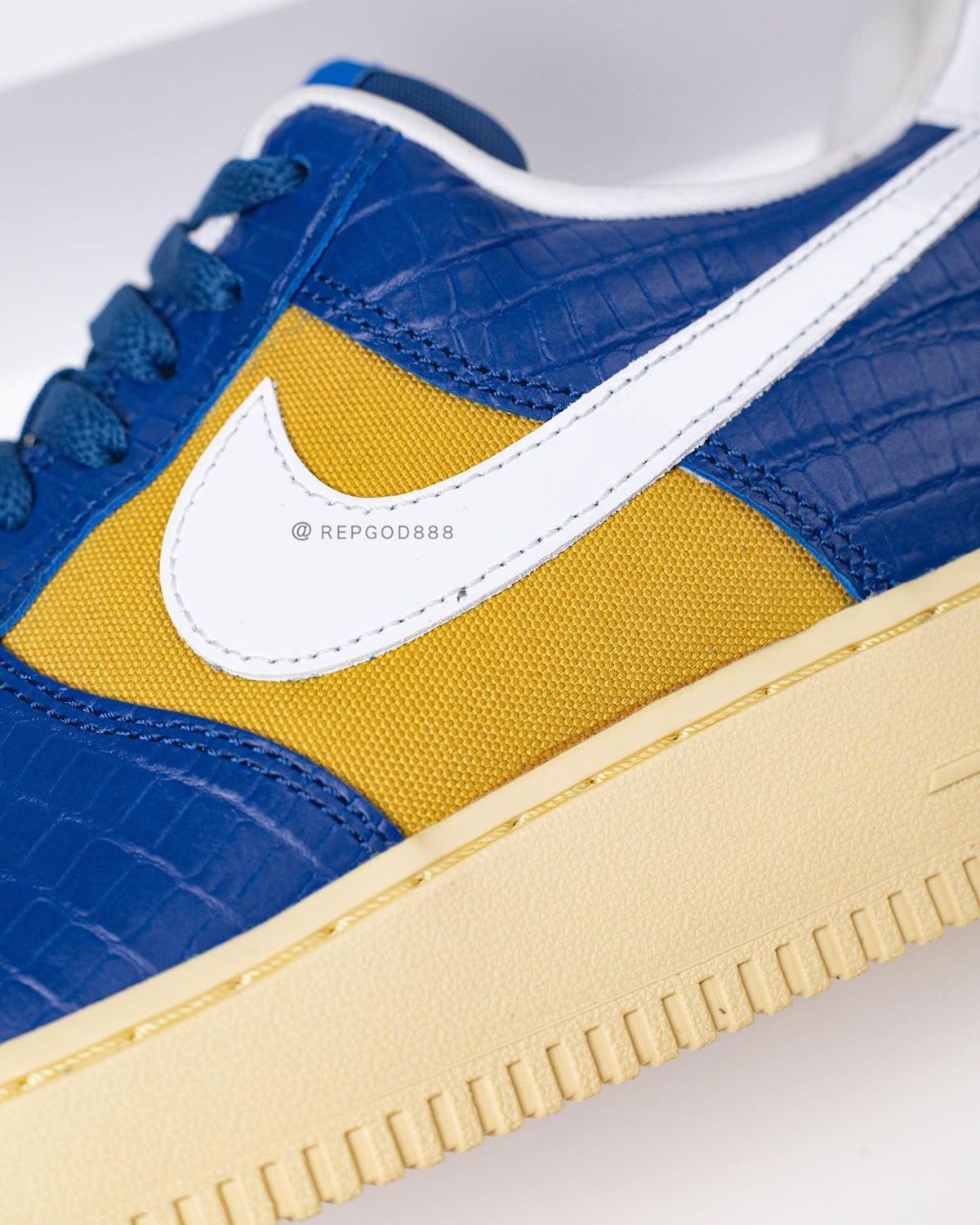zdjecia Undefeated x Nike Air Force 1 low blue snake DM8462-400 12