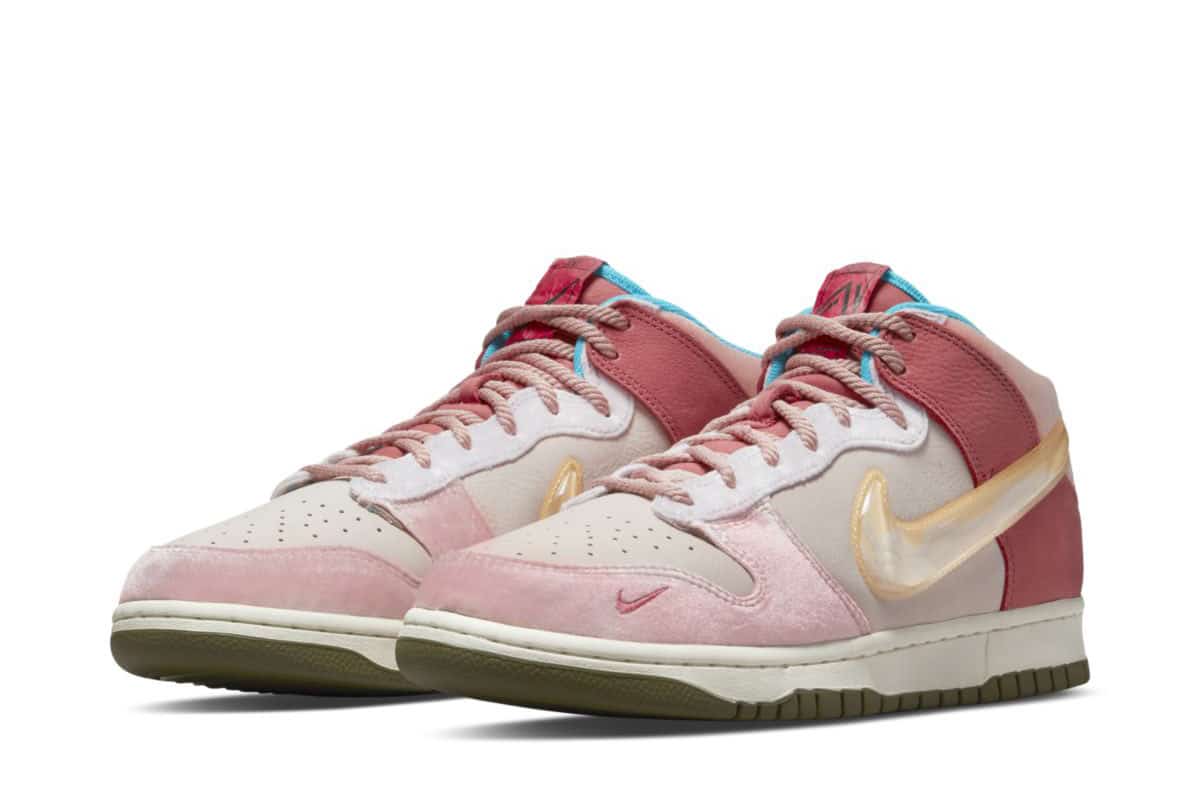 Social Status x Nike Dunk Mid Strawberry Milk DJ1173-600 4