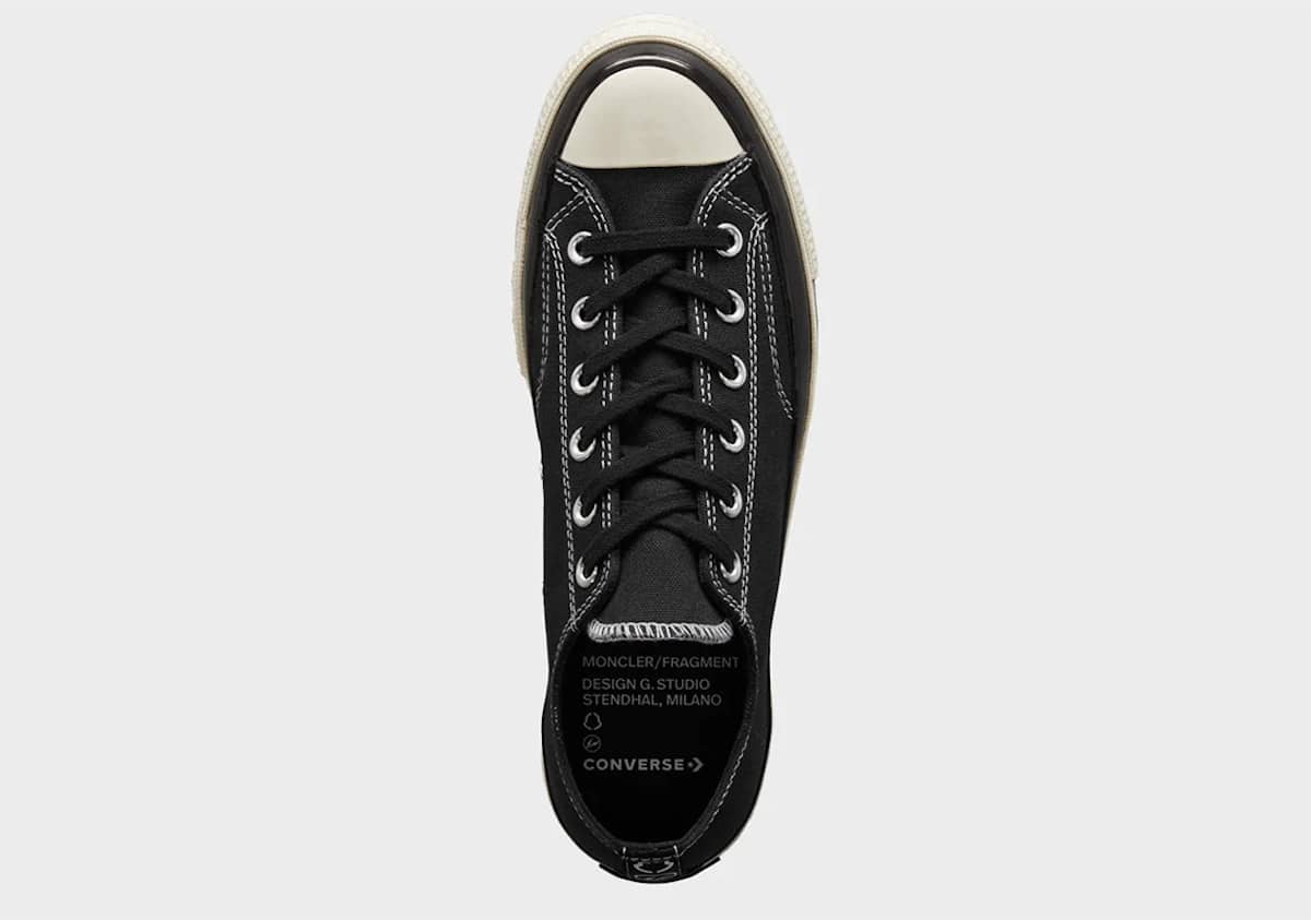 fragment design x Moncler x Converse Chuck 70 Low Black 2
