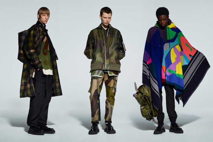 lookbook sacai x kaws wearable art