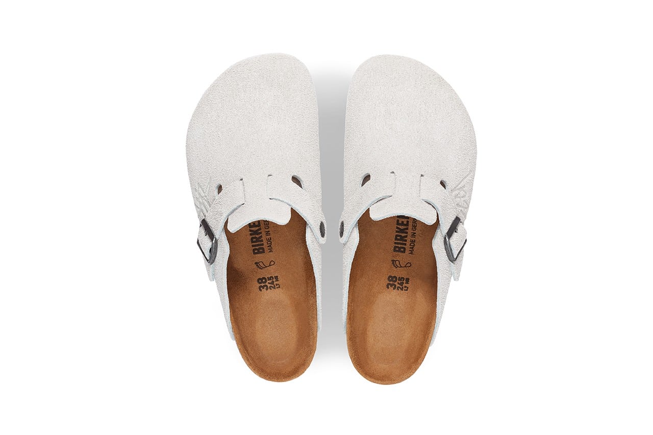 Stussy Birkenstock Boston Suede Bone 4
