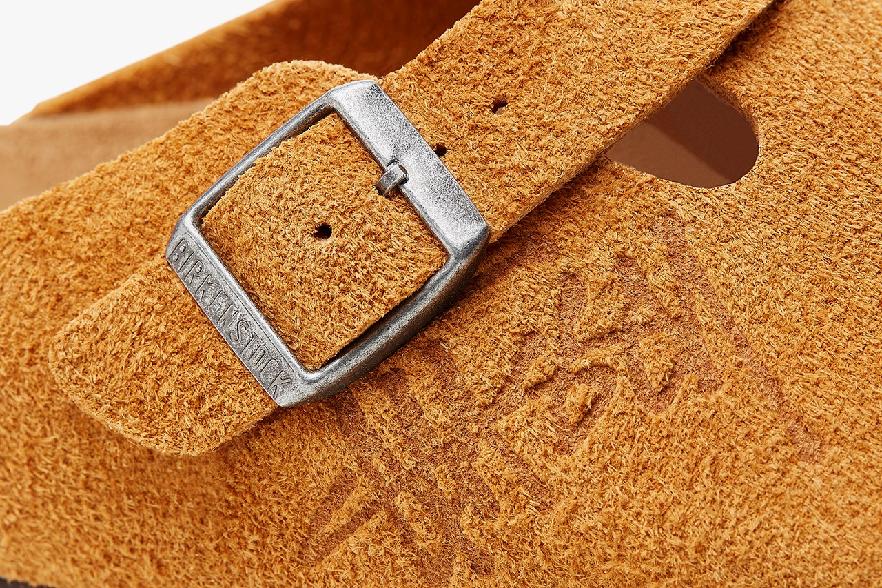 Stussy Birkenstock Boston Suede Caramel 5