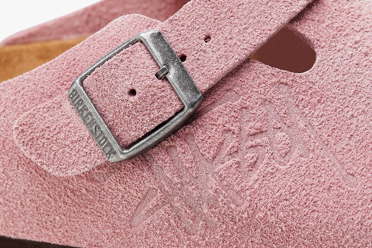 Stussy Birkenstock Boston Suede Dusty Pink 5