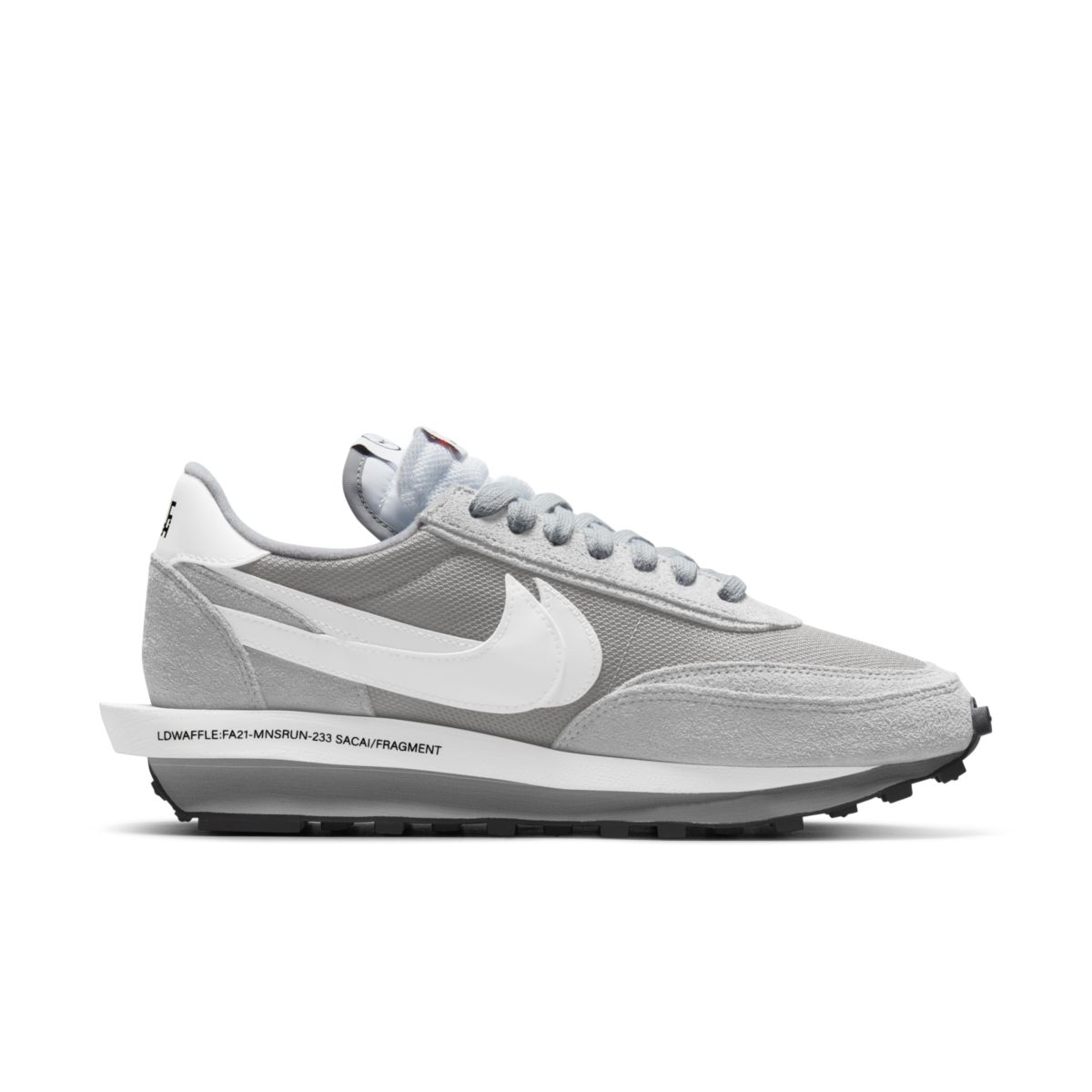 fragment design x sacai x Nike LDWaffle Light Smoke Grey DH2684-001 3