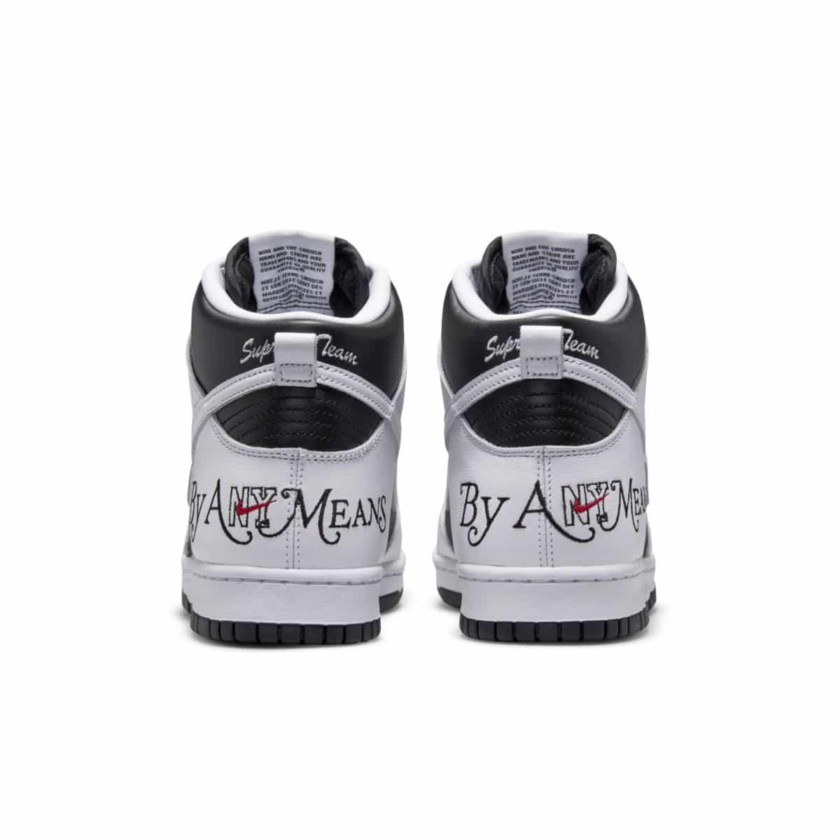 Supreme x Nike SB Dunk High By Any Means Black White DN3741-002 6