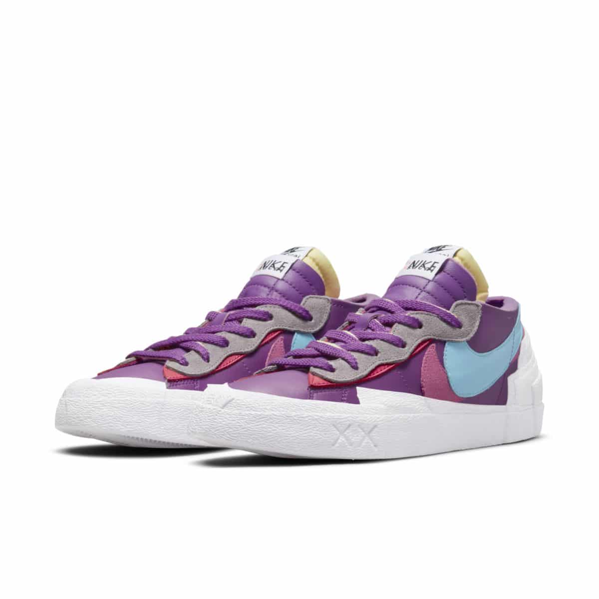 KAWS X Sacai X Nike Blazer Low Purple DM7901-500 4