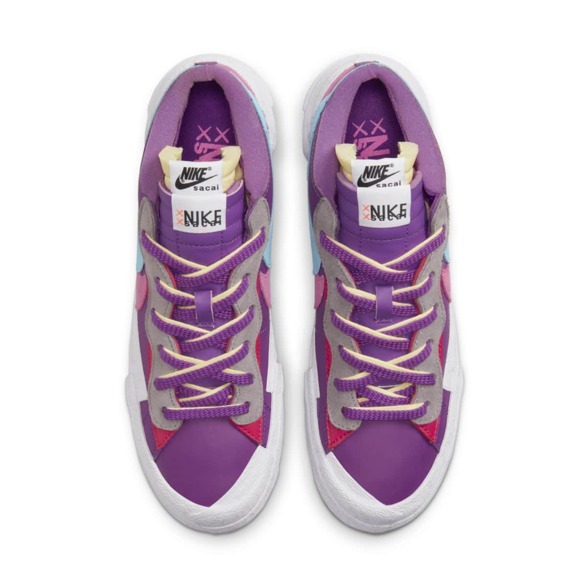 KAWS X Sacai X Nike Blazer Low Purple DM7901-500 5