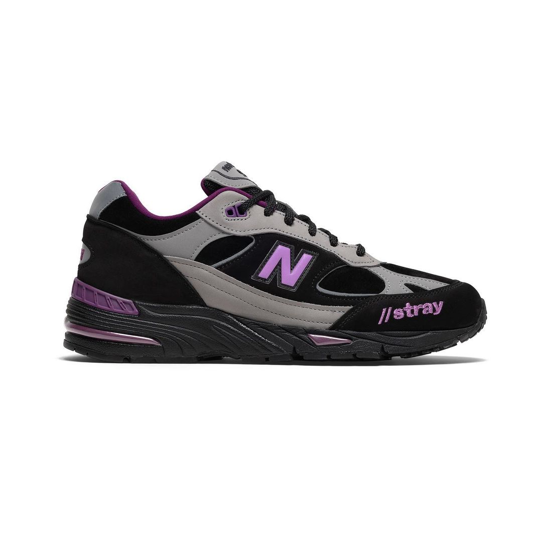 Stray Rats x New Balance 991 Black Grey 1