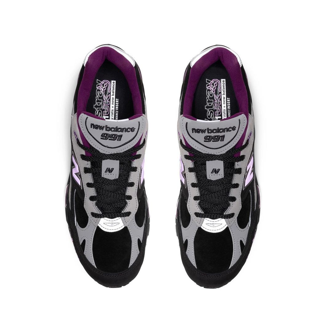 Stray Rats x New Balance 991 Black Grey 3