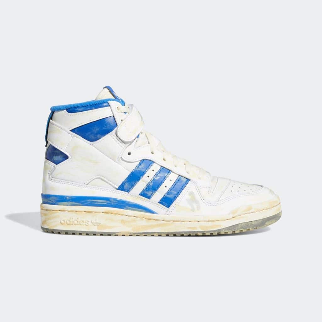adidas forum hi worn white blue GZ6467 1