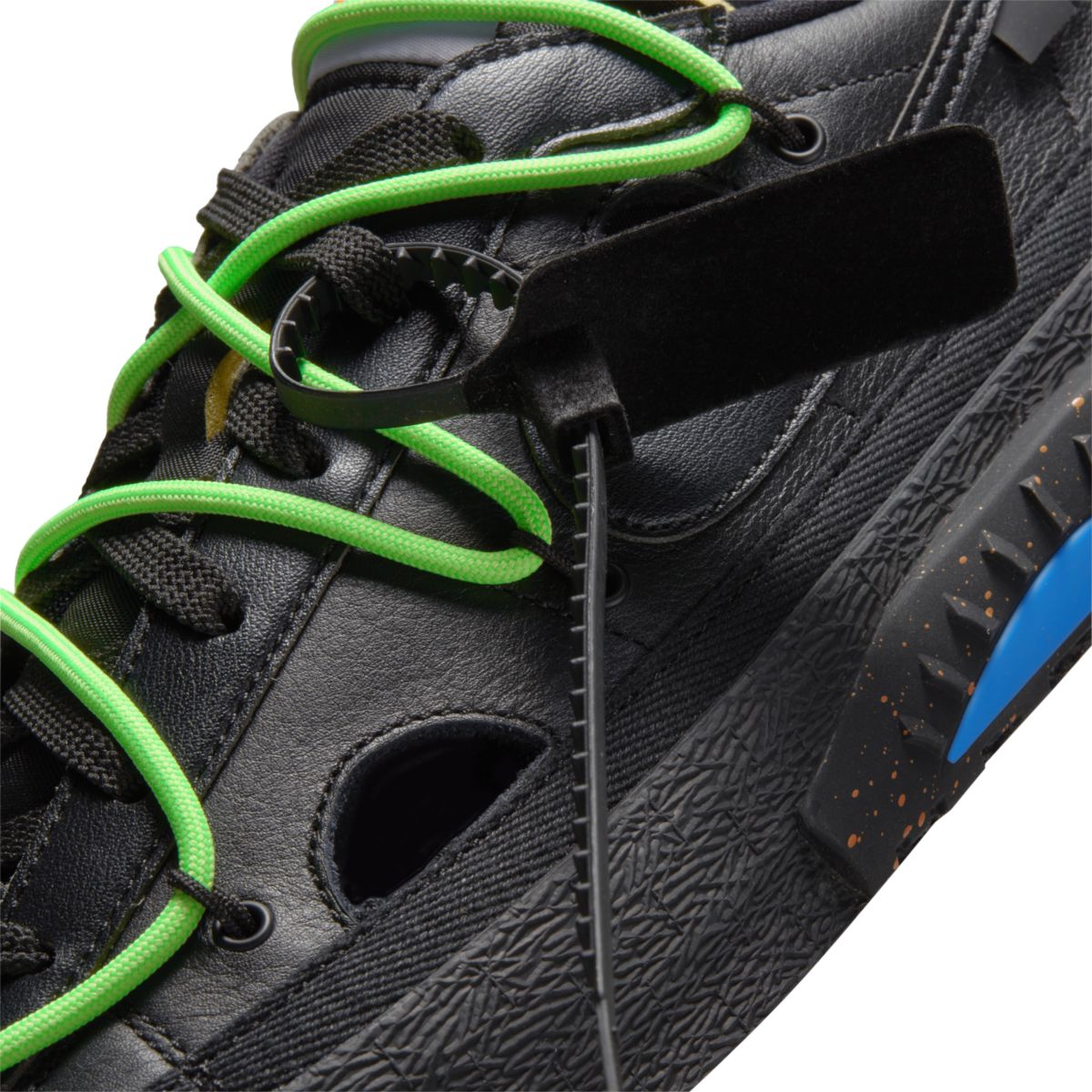 Off-White Nike Blazer Low Black Electro Green Black DH7863-001 5