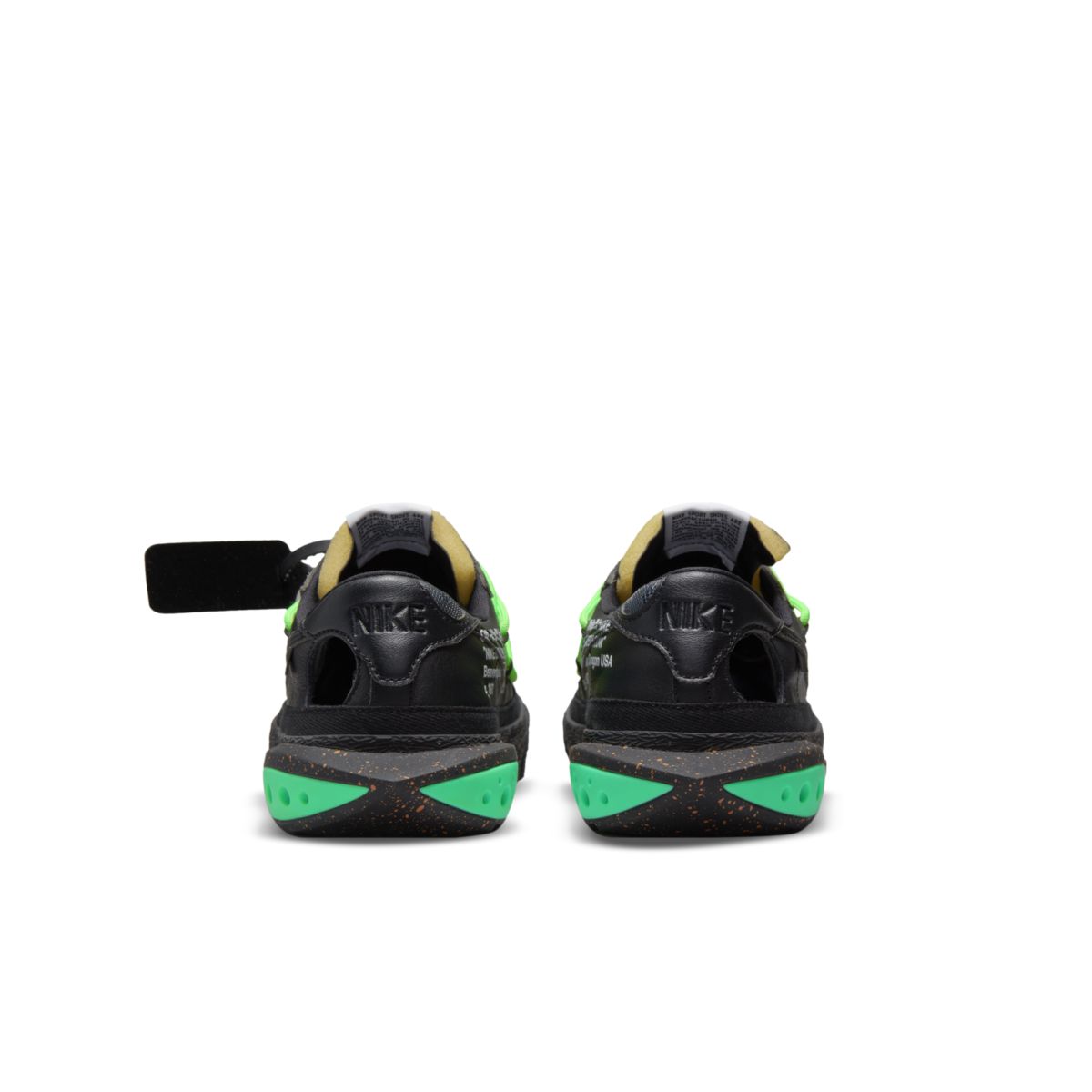 Off-White x Nike Blazer Low Black Electro Green Black DH7863-001 6