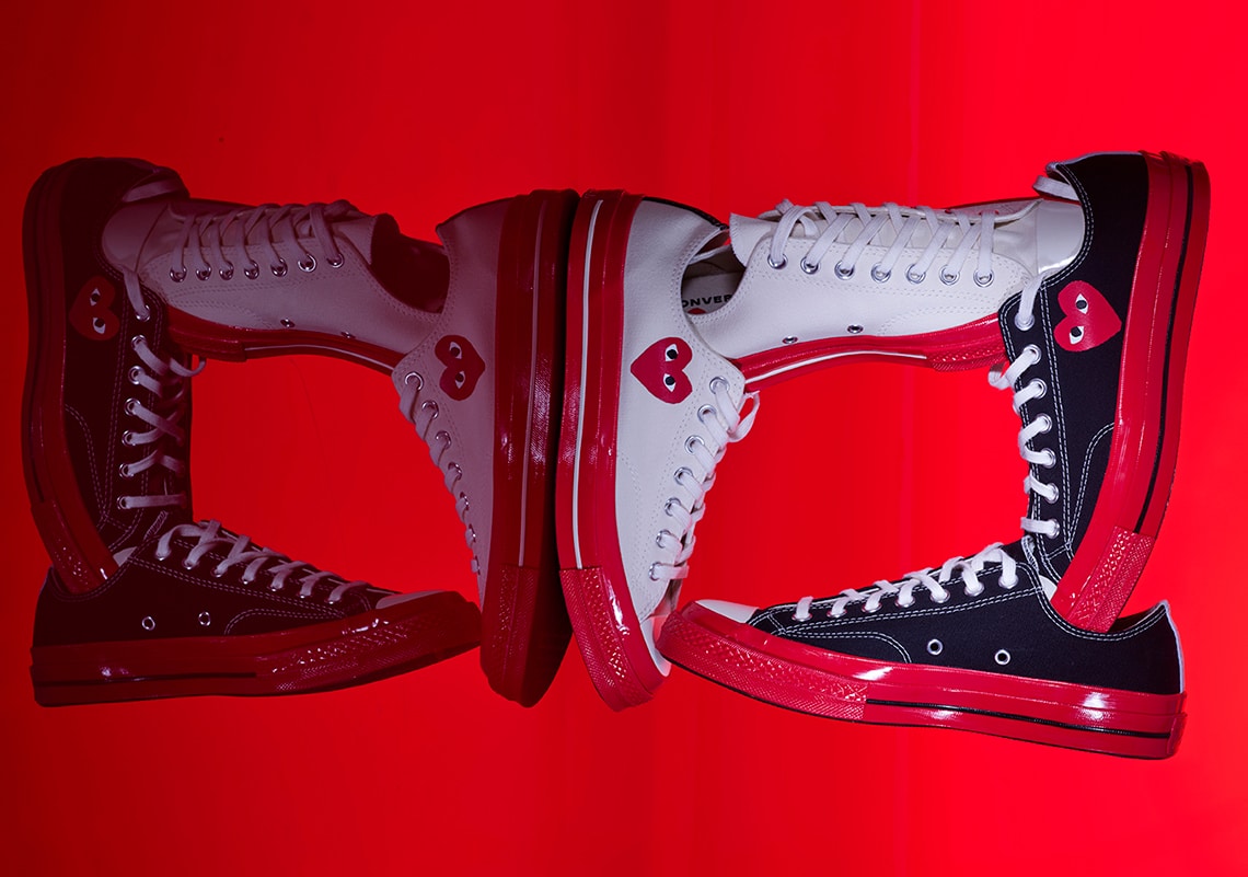 comme des garcons play x converse chuck 70 red sole 4
