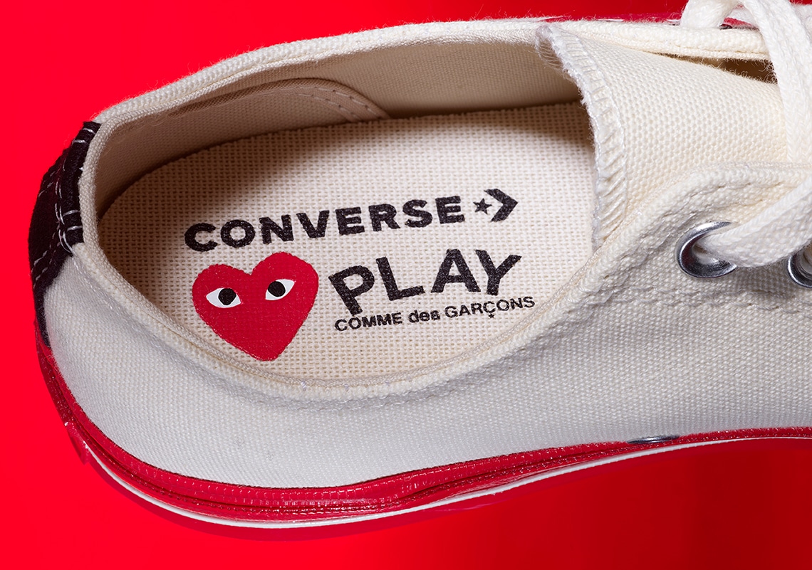 comme des garcons play x converse chuck 70 red sole 5