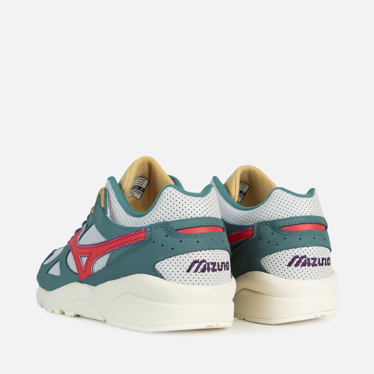 patta x mizuno sky medal ivory red green 2
