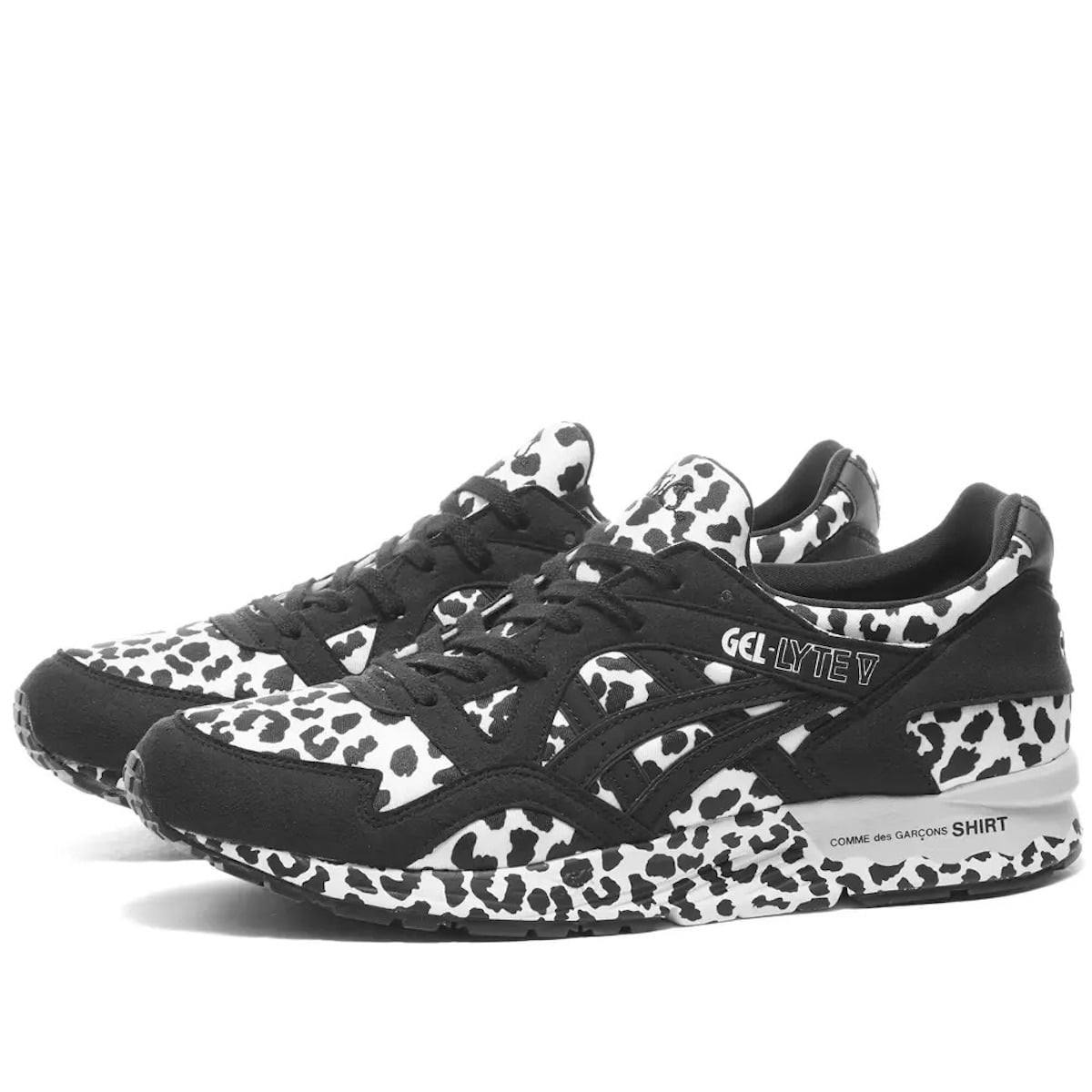 COMME des GARCONS SHIRT x ASICS GEL-LYTE V Black Leopard 1