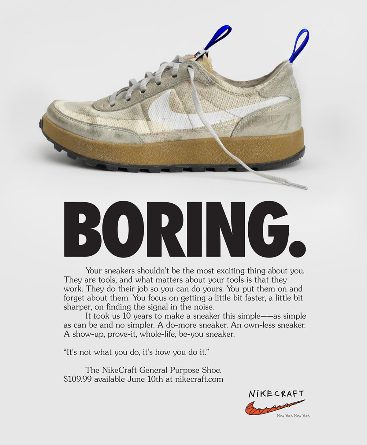 Tom Sachs NikeCraft General Purpose Shoe (GPS) Ad