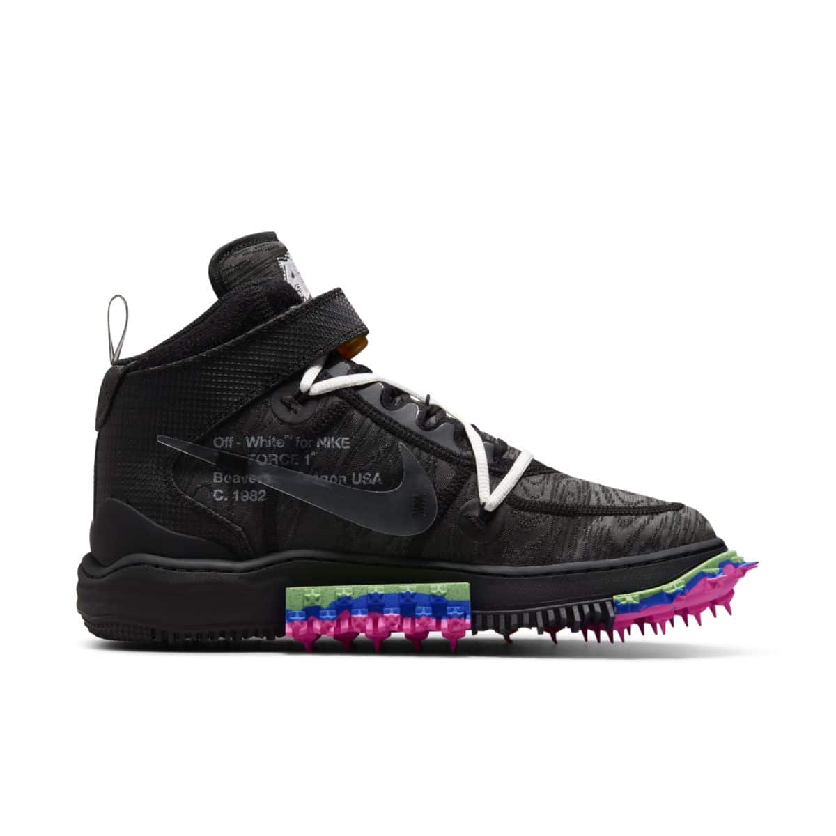 Off-White x Nike Air Force 1 Mid Black DO6290-001 3