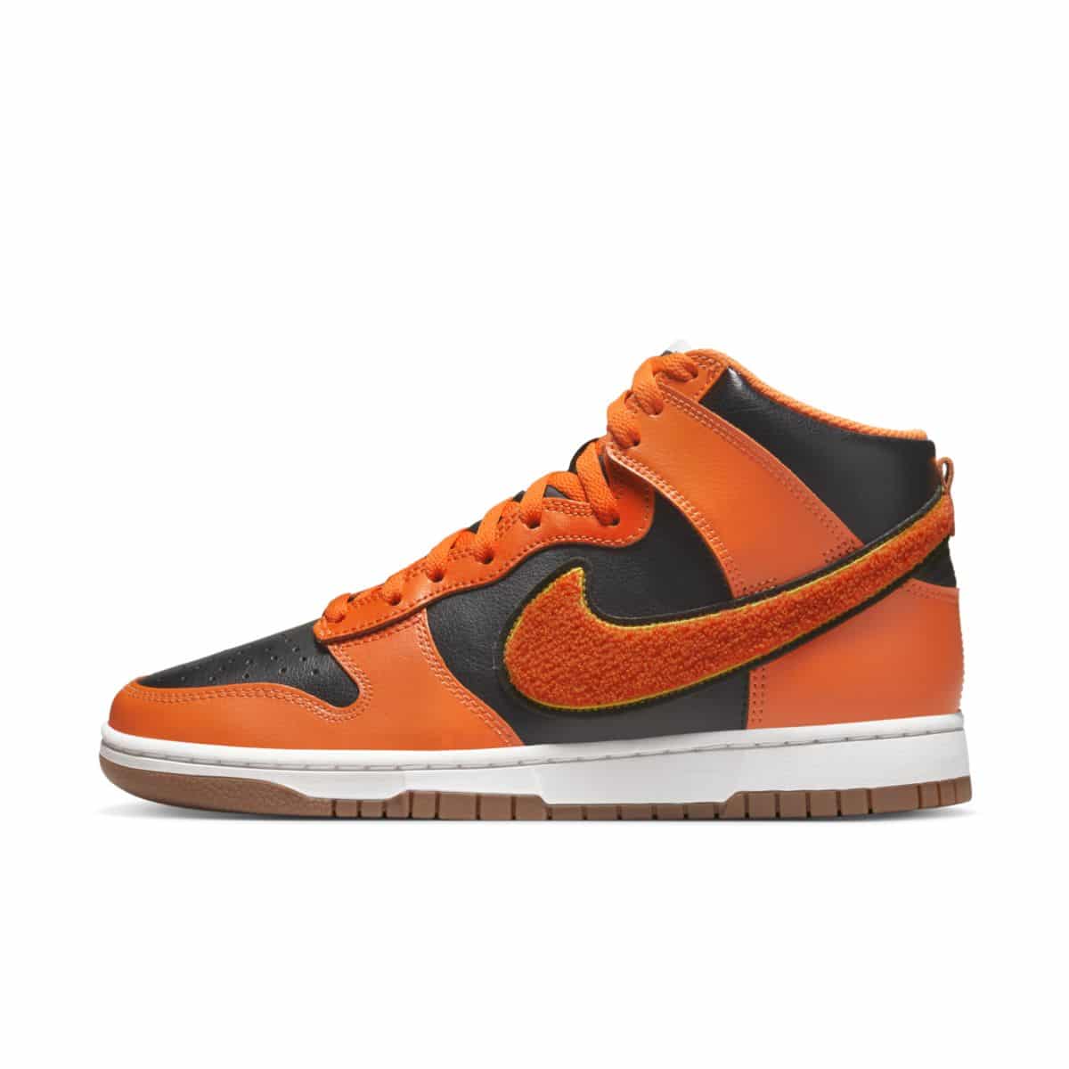 Nike Dunk High University Chenille Swoosh Black Orange DR8805-002 2