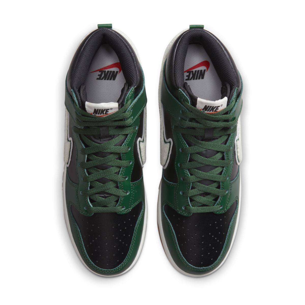 Nike Dunk High Chenille Swoosh Black Gorge Green DR8805-001 5