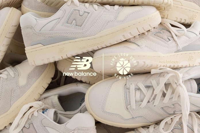 aime leon dore x new balance 550 white grey fa22