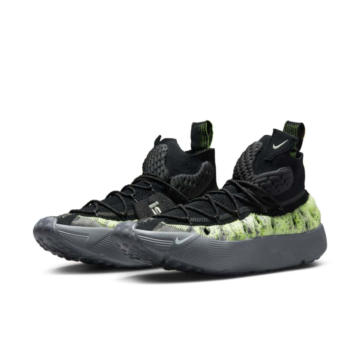 Nike ISPA Sense Flyknit Black Neon Green CW3203-003 4