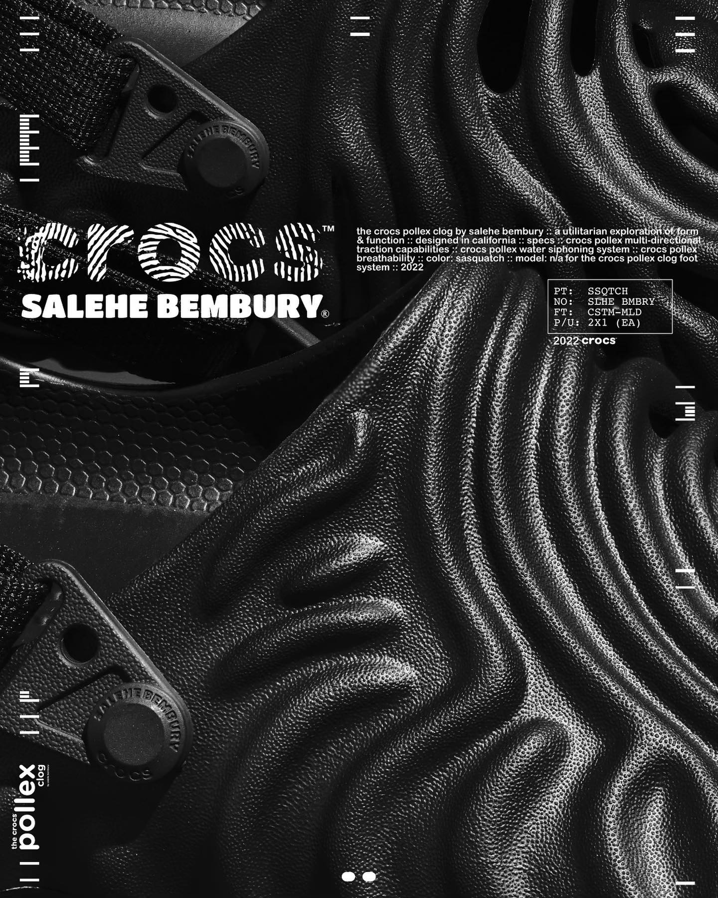 Salehe Bembury wydaje nowe Crocs Pollex Clog w wersji „Sasquatch”