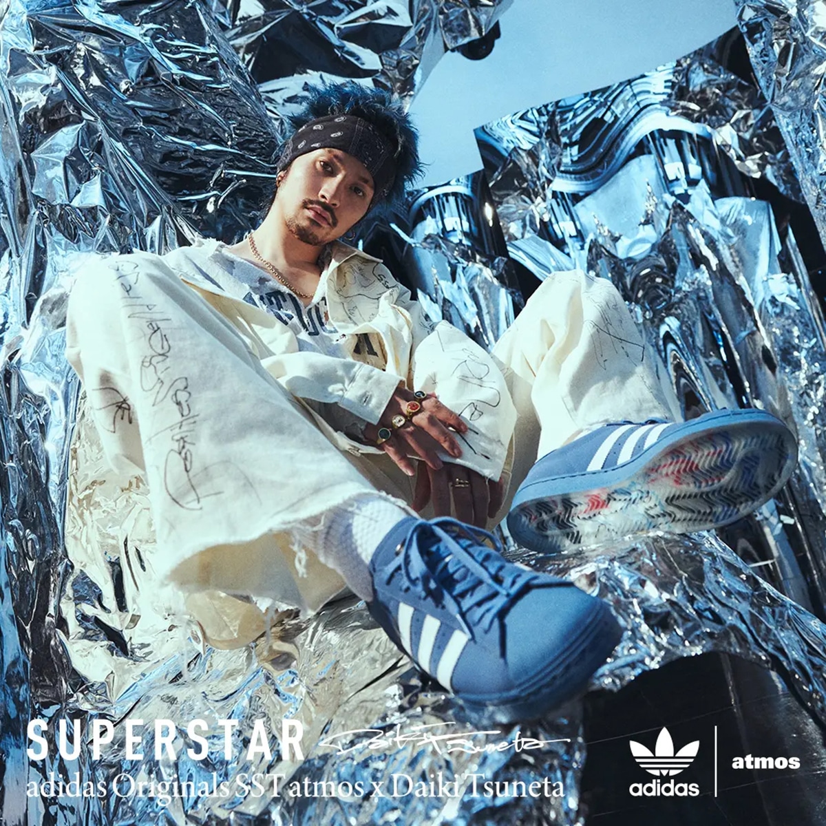 atmos Daiki Tsuneta adidas Superstar Blue White H06346 7