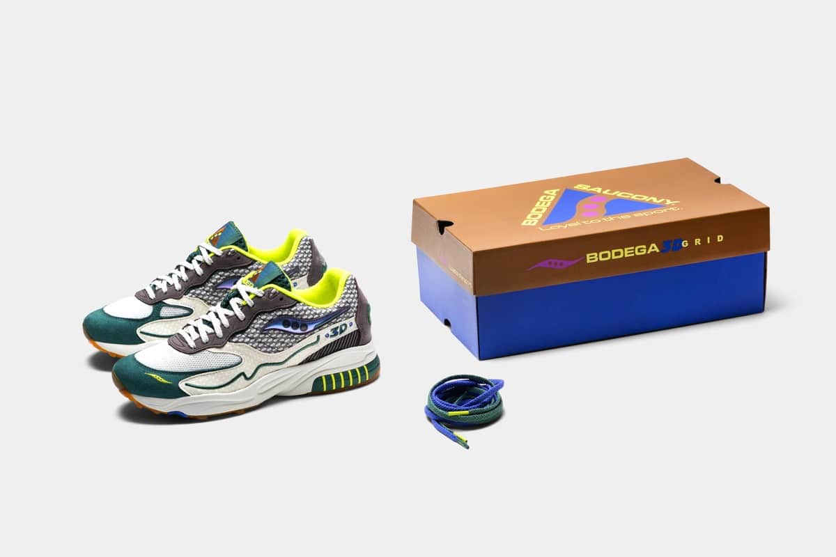 Bodega x Saucony 3D Grid Hurricane Cream Green 1