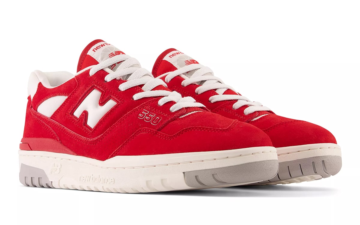 New Balance 550 Team Red Suede Pack BB550VND 4