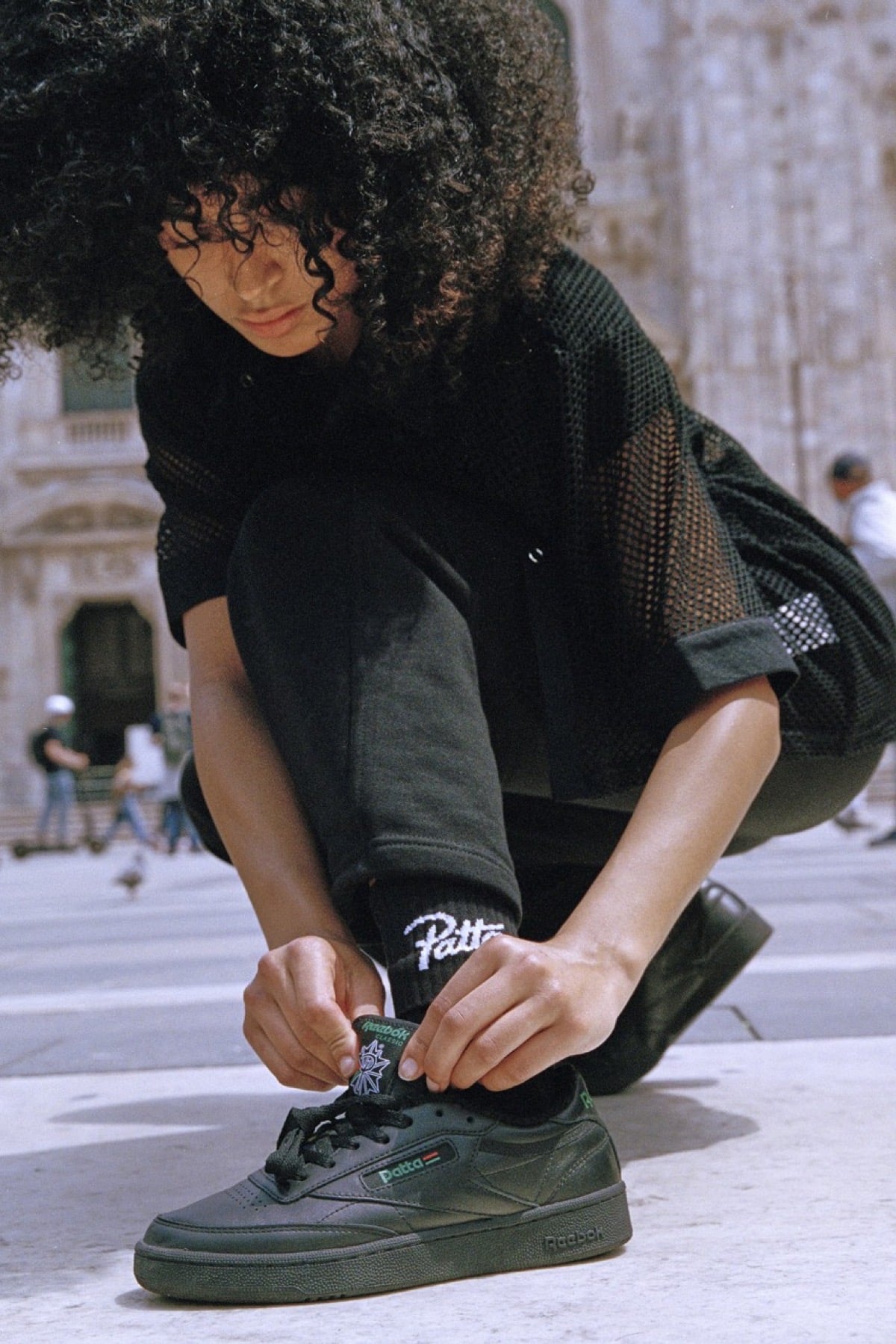 Patta x Reebok Club C All Black 6