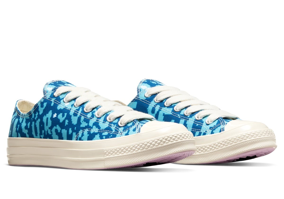 GOLF le FLEUR x Converse Chuck 70 Low Digital Leopard Blue 2