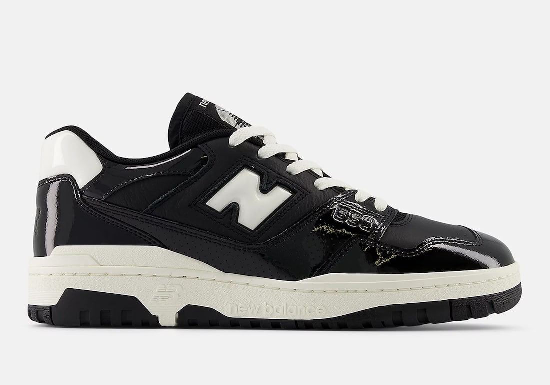 New Balance 550 Patent Leather Black White BB550KYG 2