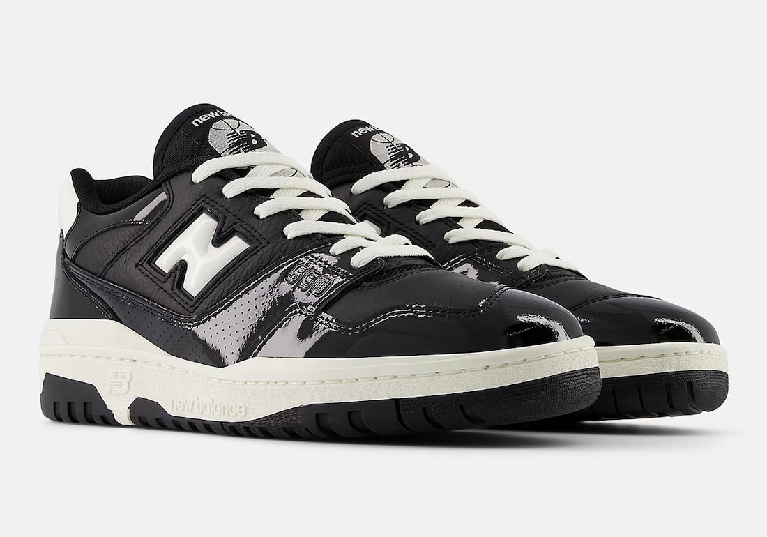 New Balance 550 Patent Leather Black White BB550KYG 4