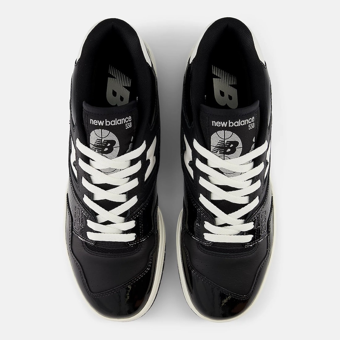 New Balance 550 Patent Leather Black White BB550KYG 5