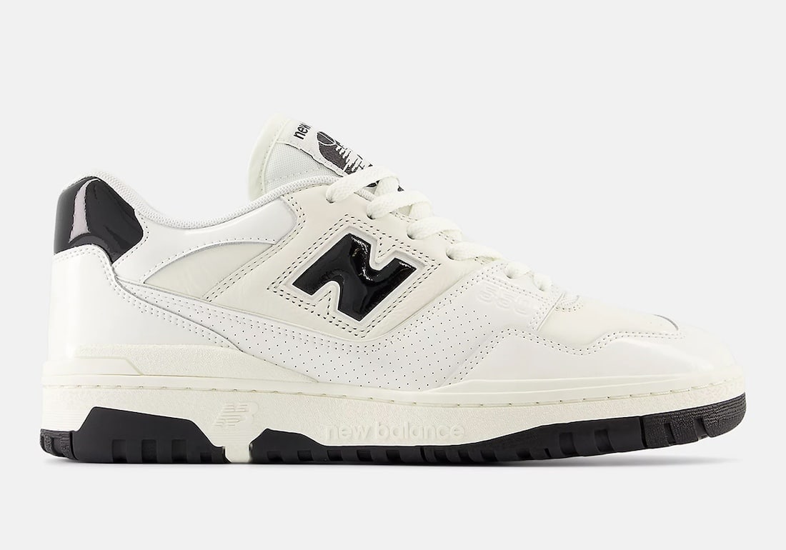 New Balance 550 Patent Leather White Black BB550YKF 2