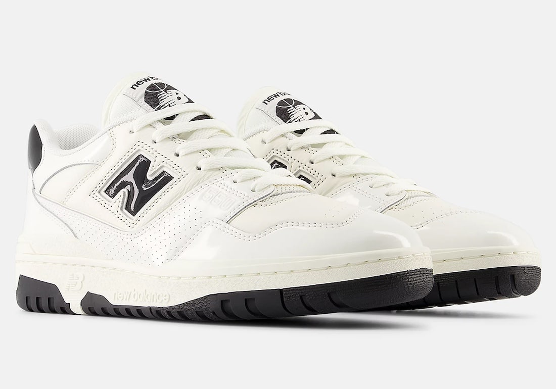 New Balance 550 Patent Leather White Black BB550YKF 4