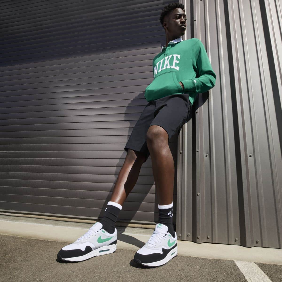 Nike Air Max 1 White Black Stadium Green FN6952-100 B